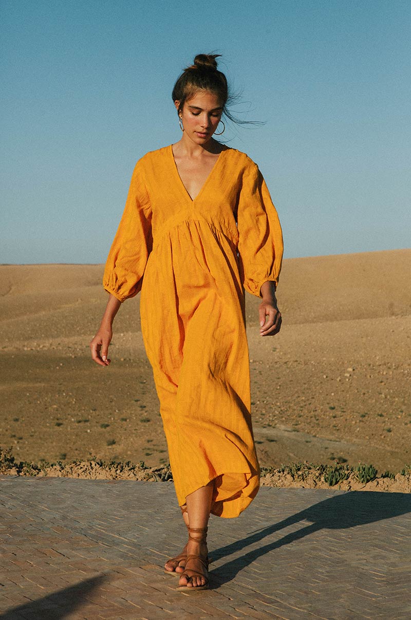 ALMA Midi Dress - marigold cotton - Image 3