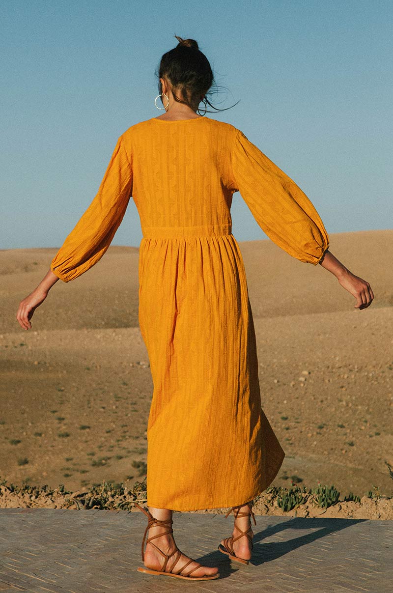 ALMA Midi Dress - marigold cotton - Image 4