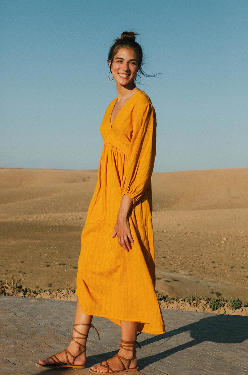 ALMA Midi Dress - marigold cotton - Image 5