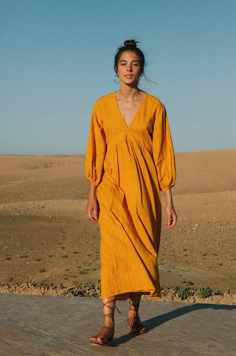 ALMA Midi Dress - marigold cotton - Image 6