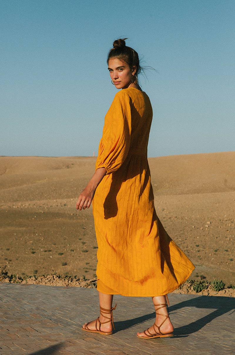 ALMA Midi Dress - marigold cotton - Image 8