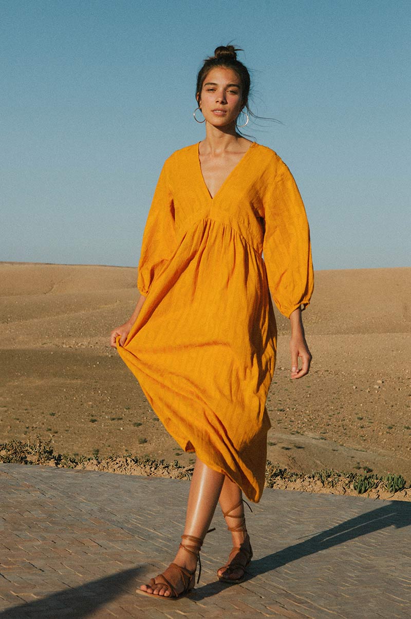 ALMA Midi Dress - marigold cotton - Image 9