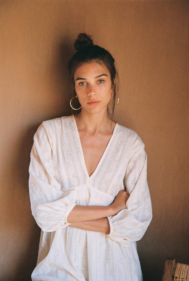 ALMA Midi Dress - soft white cotton - Image 7