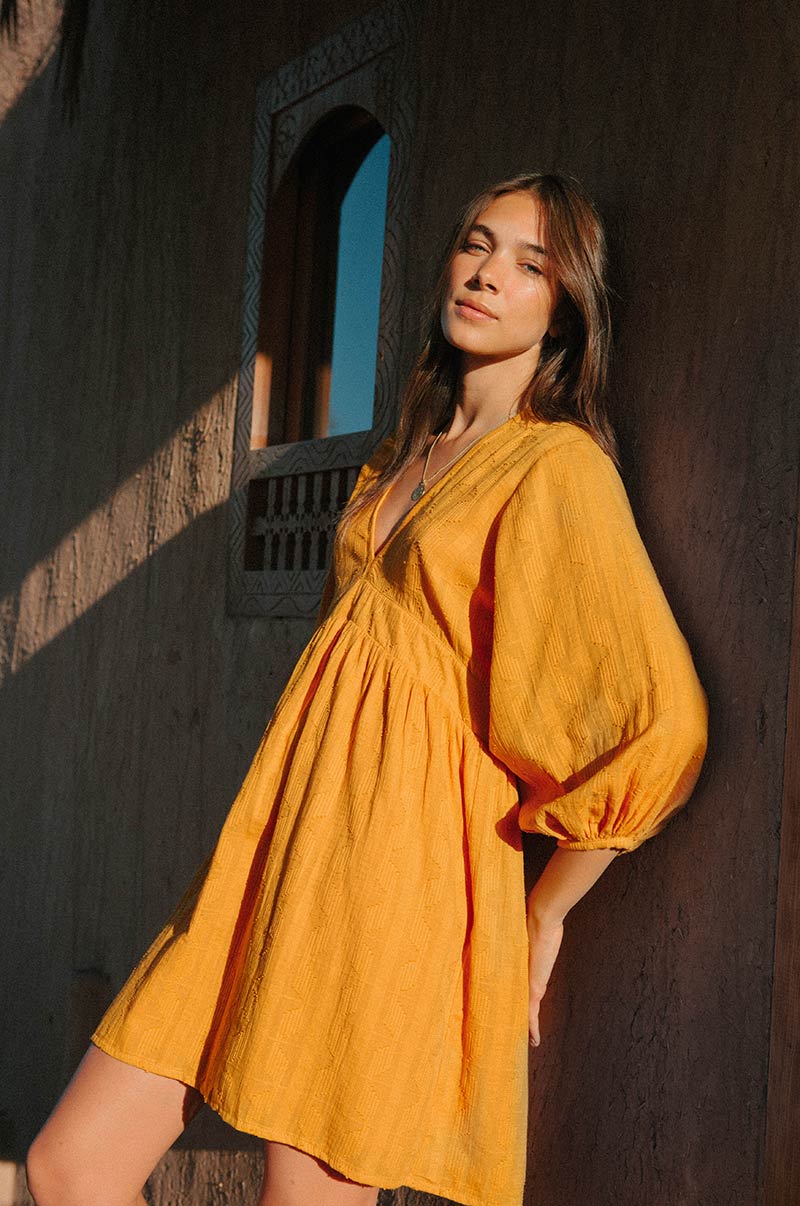 ALMA Mini Dress - marigold cotton - Image 6