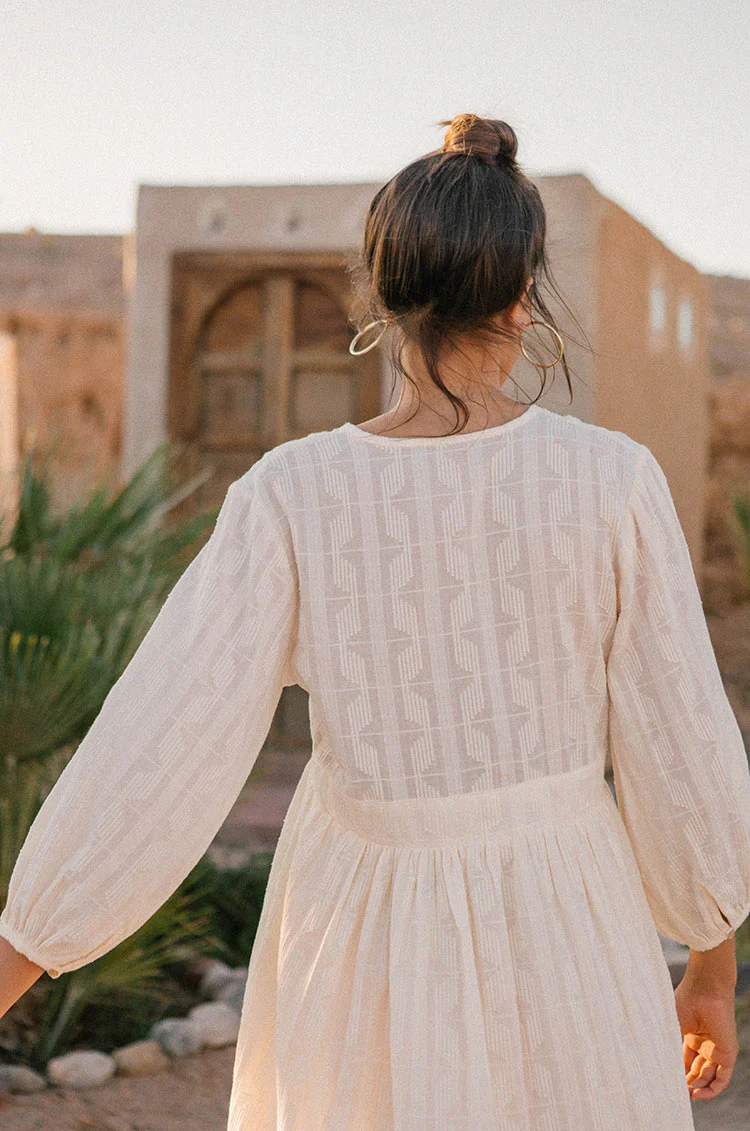 ALMA Mini Dress - soft white cotton - Image 6