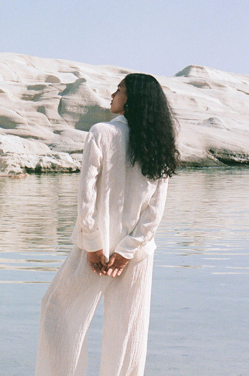 ANTHEA Blouse - ecru linen - Image 5