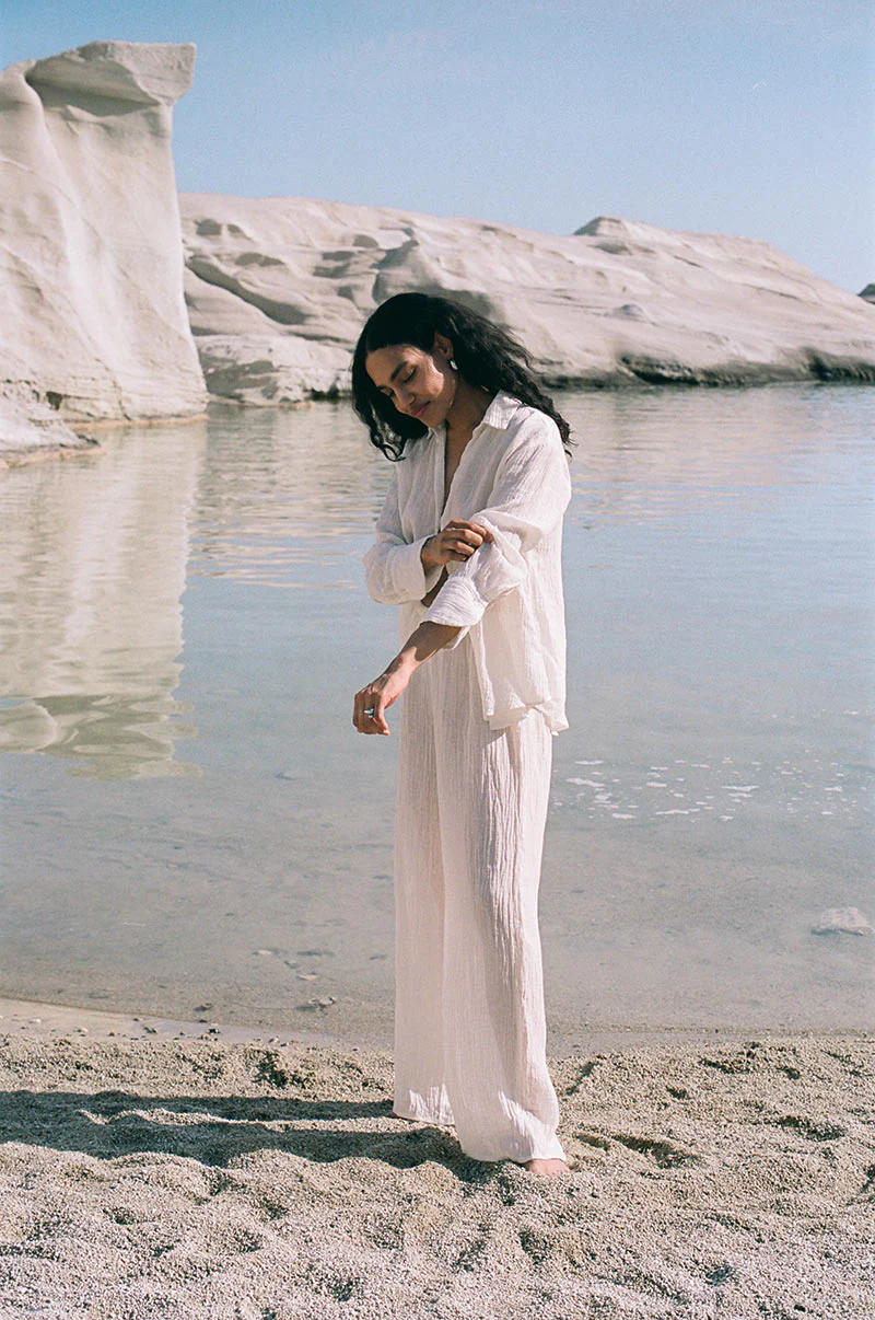 ANTHEA Blouse - ecru linen - Image 8