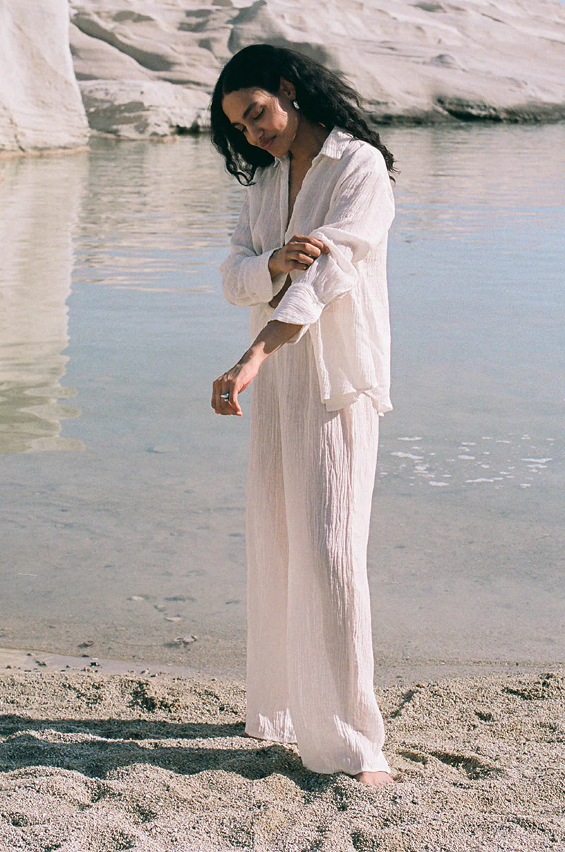 ANTHEA Pants - ecru linen - Image 3