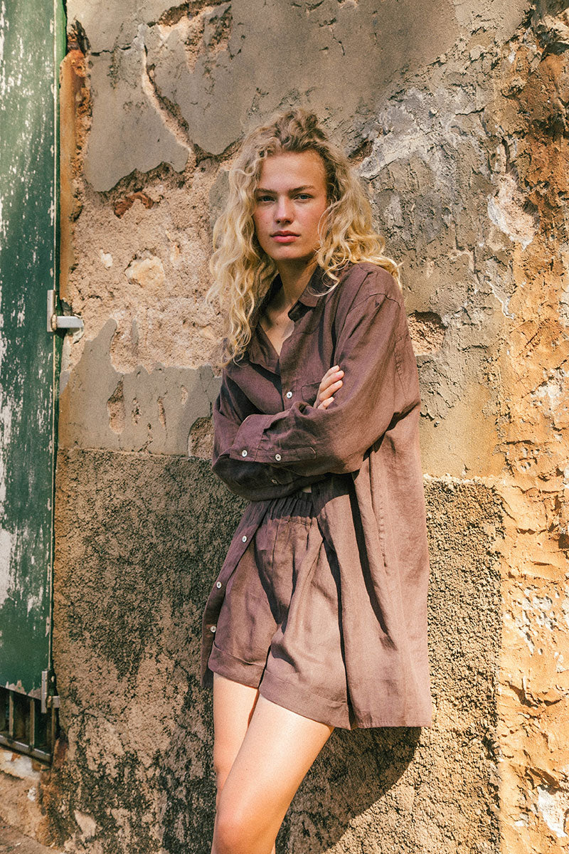 SUMMER Shorts - coffee linen - Image 4