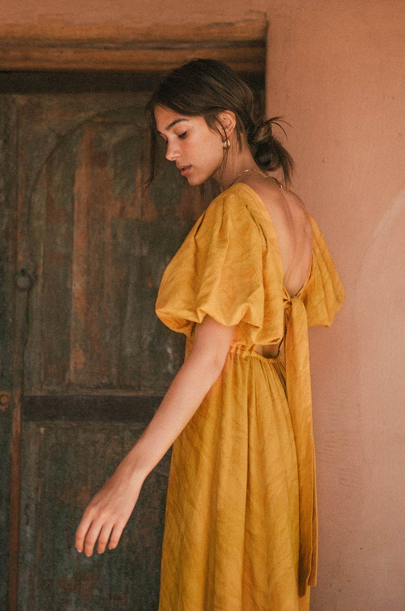 DAYDREAM Midi Dress - marigold cotton blend - Image 7