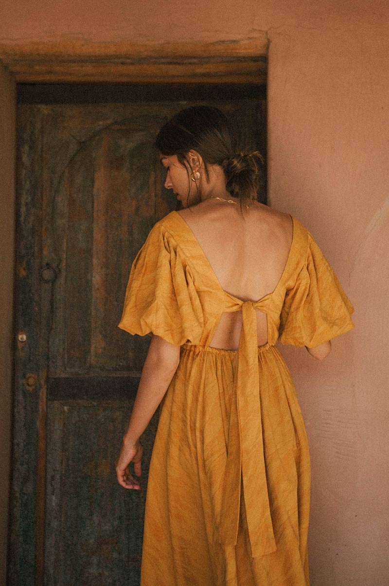 DAYDREAM Midi Dress - marigold cotton blend - Image 8