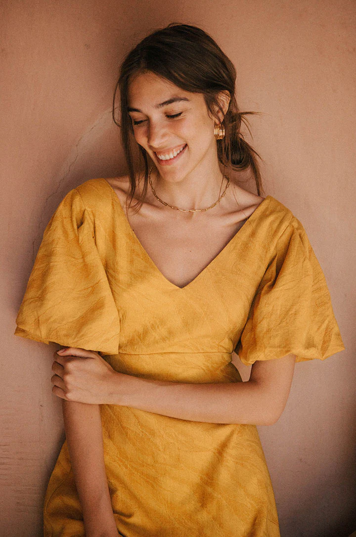 DAYDREAM Midi Dress - marigold cotton blend - Image 9