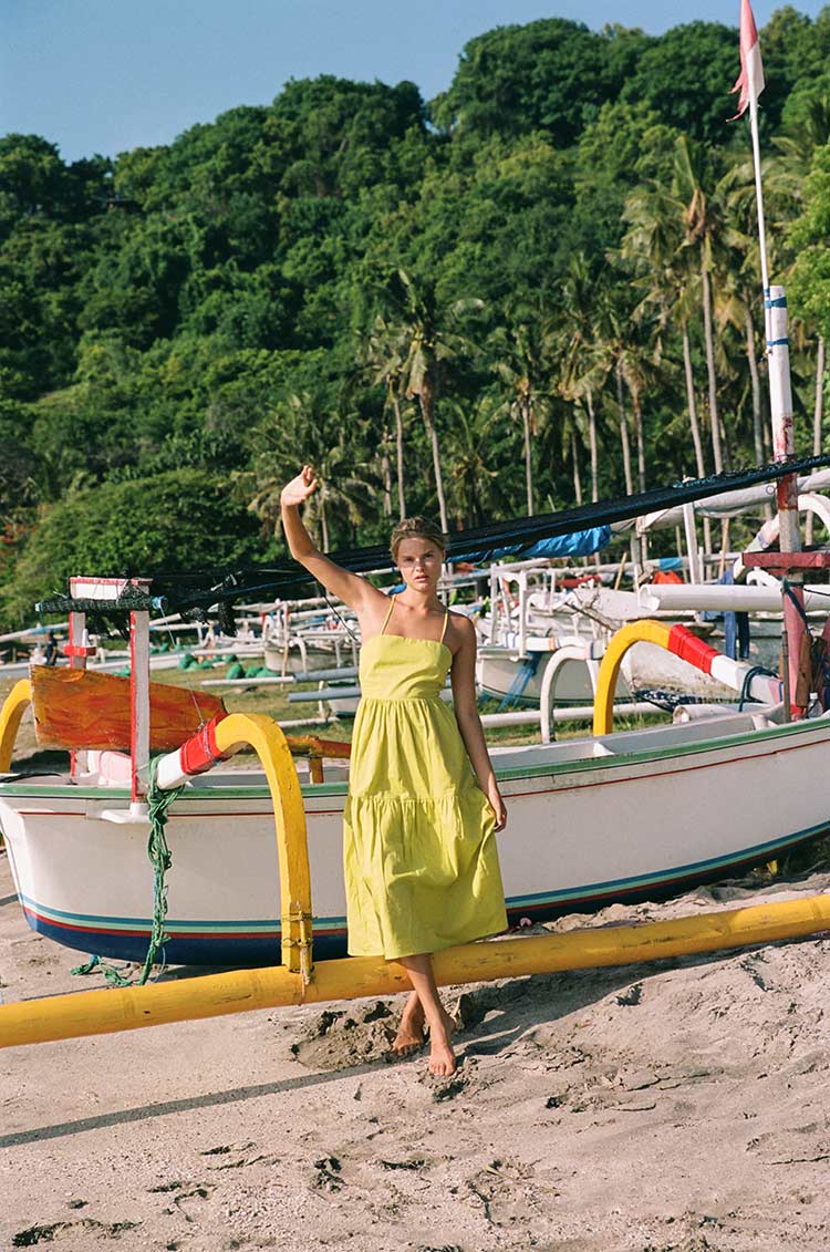 JOIE Midi Dress - avocado linen cotton - Image 4