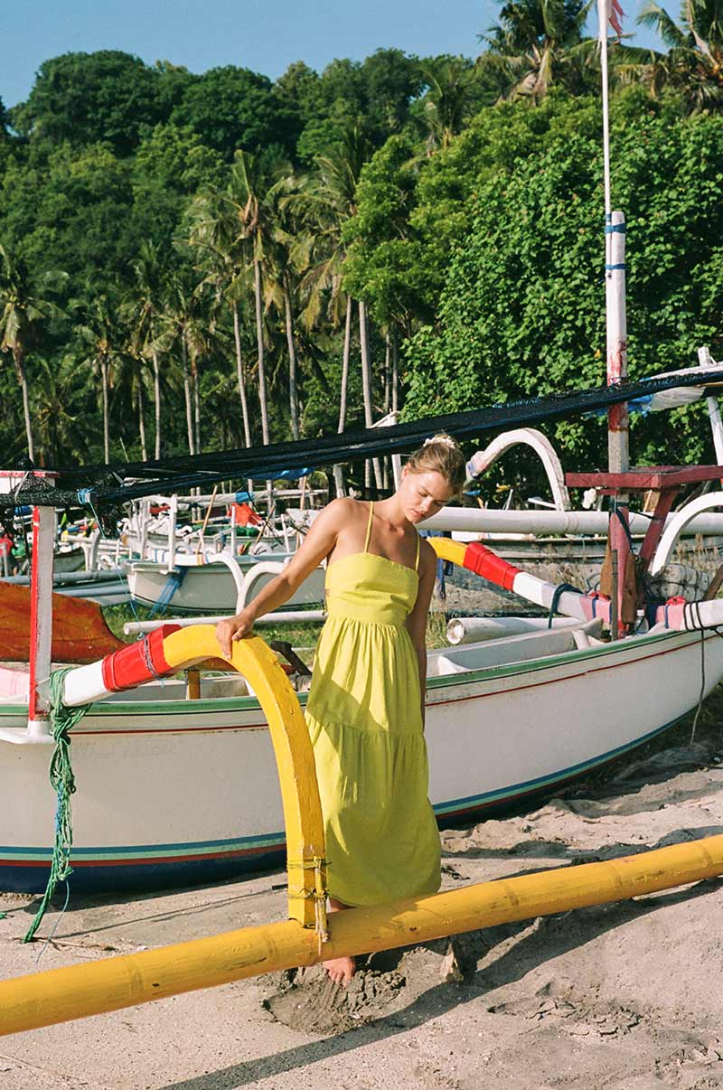 JOIE Midi Dress - avocado linen cotton - Image 6