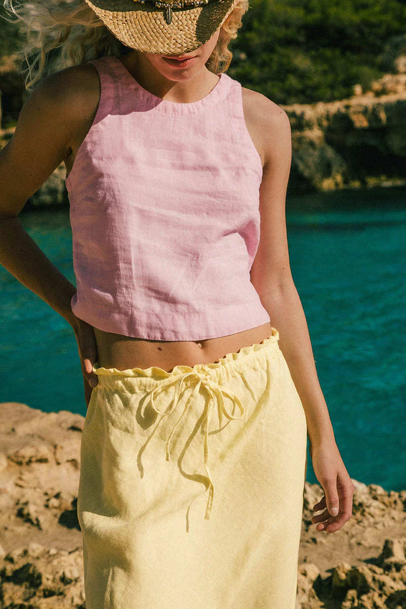 PALMA Top - light rose linen - Image 5