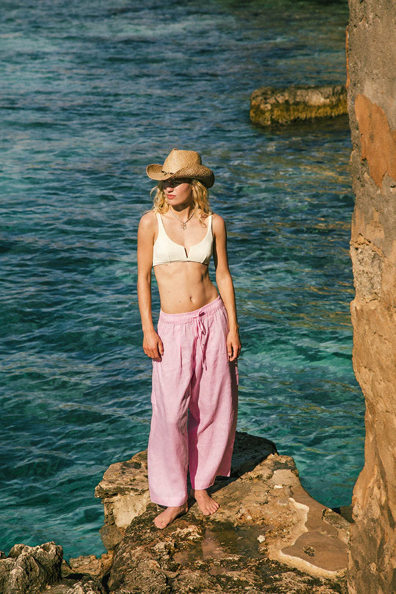 EIVISSA Cargo Pants - light rose linen - Image 4