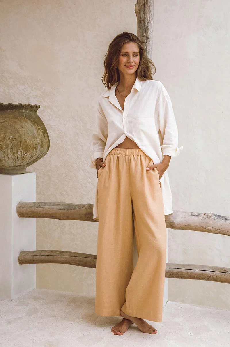 SUMMER Pants - caramel linen - Image 4