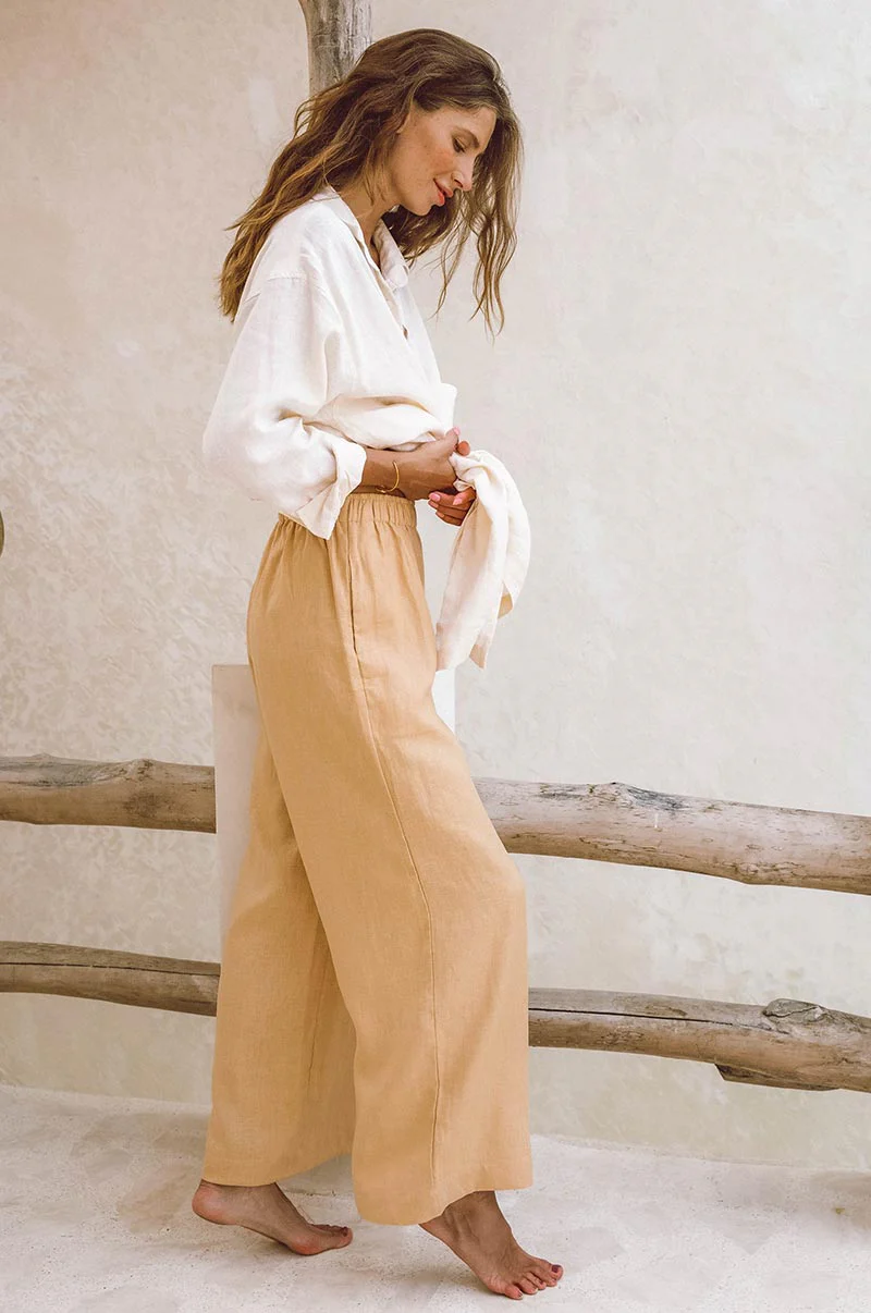 SUMMER Pants - caramel linen - Image 5