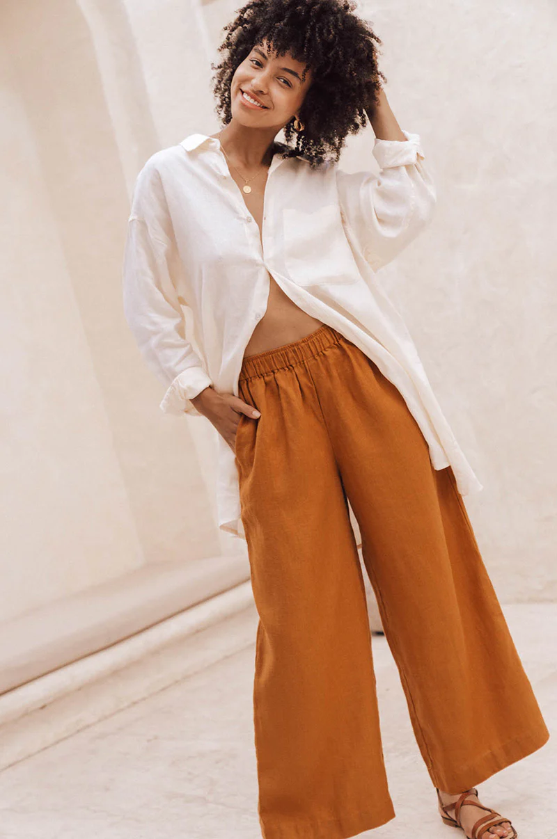 SUMMER Pants - ochre linen - Image 5
