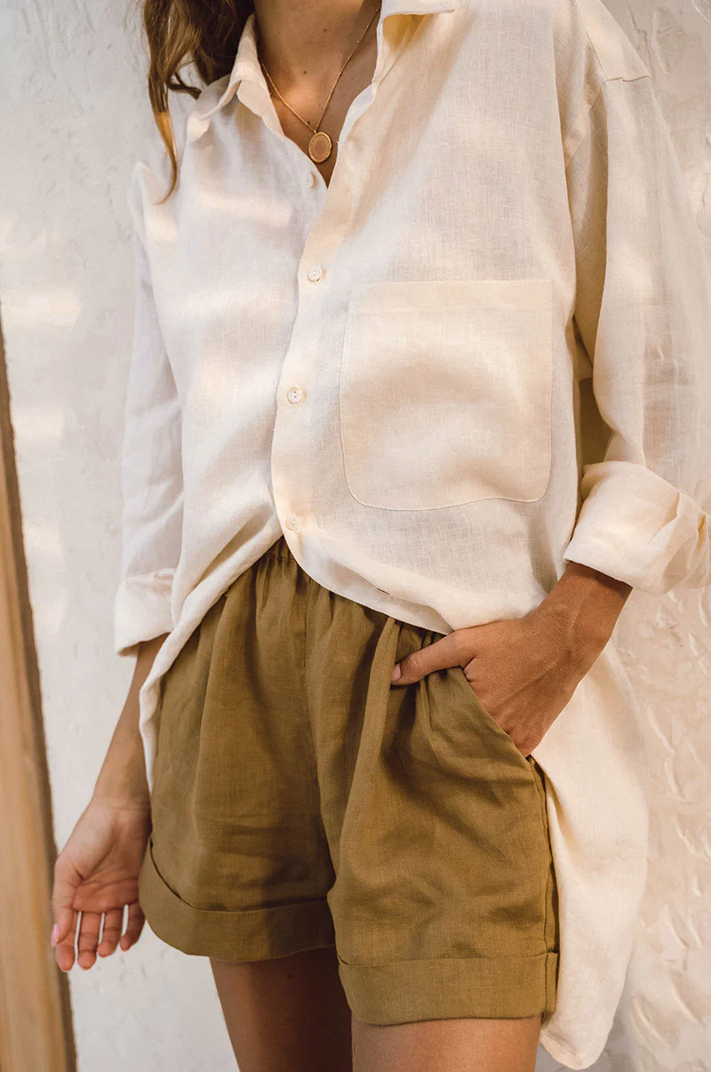 SUMMER Shirt Dress - coconut linen - Image 4