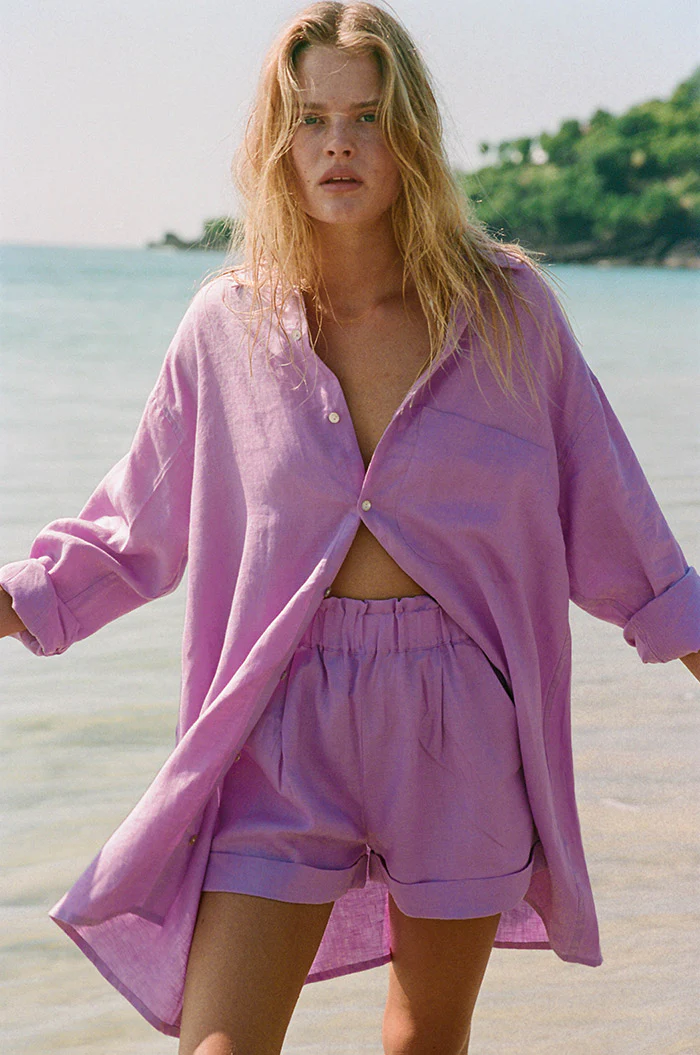 SUMMER Shorts - light purple linen - Image 6