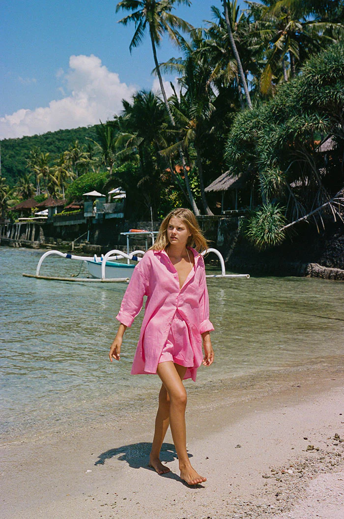 SUMMER Shorts - soft pink linen - Image 3