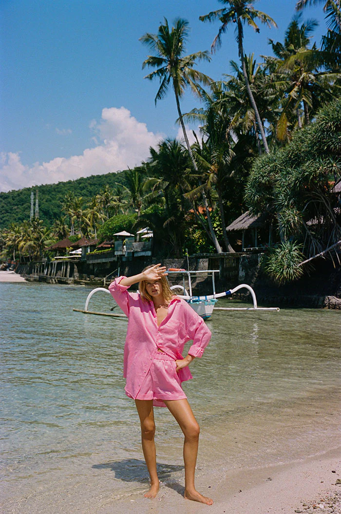 SUMMER Shorts - soft pink linen - Image 5