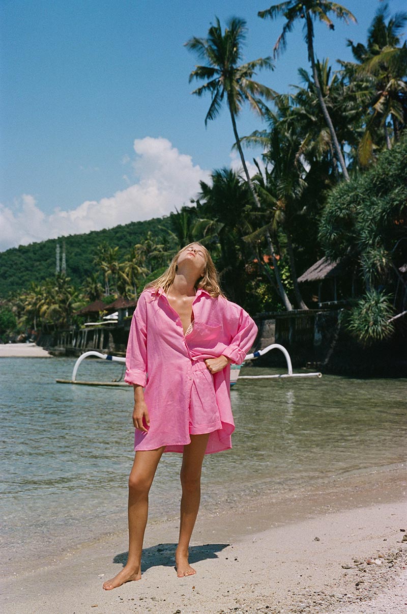 SUMMER Shorts - soft pink linen - Image 6