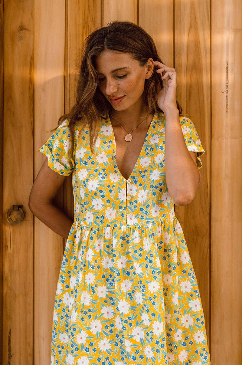 SUNCHASER Dress - marguerite floral linen - Image 5