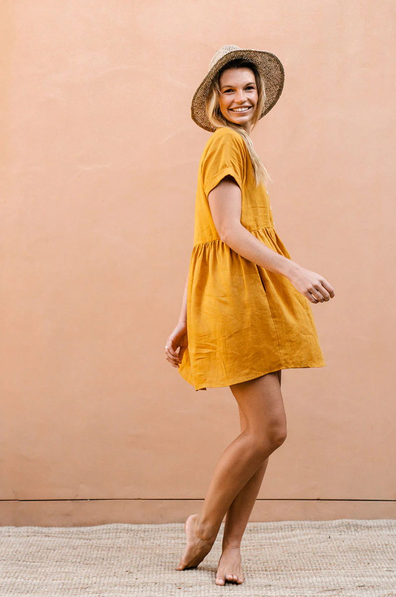 SUNCHASER Dress - turmeric linen - Image 5
